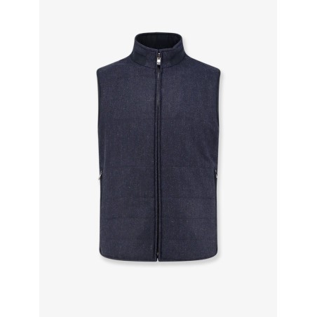 Wool and cashmere sleeveless jacket
