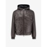 Padded reversible leather jacket