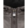 Padded reversible leather jacket