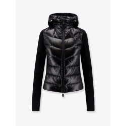 Nylon down jacket with fleece inserts