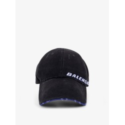 Cotton baseball hat with distressed effect