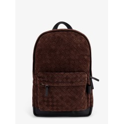 Suede backpack with Intrecciato motif