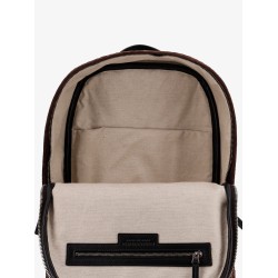 Suede backpack with Intrecciato motif