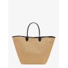 Le Panier Pliage raffia and leather shoulder bag
