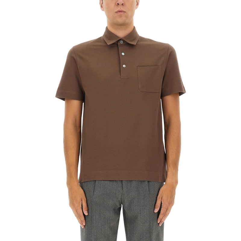 COTTON POLO SHIRT WITH POCKET