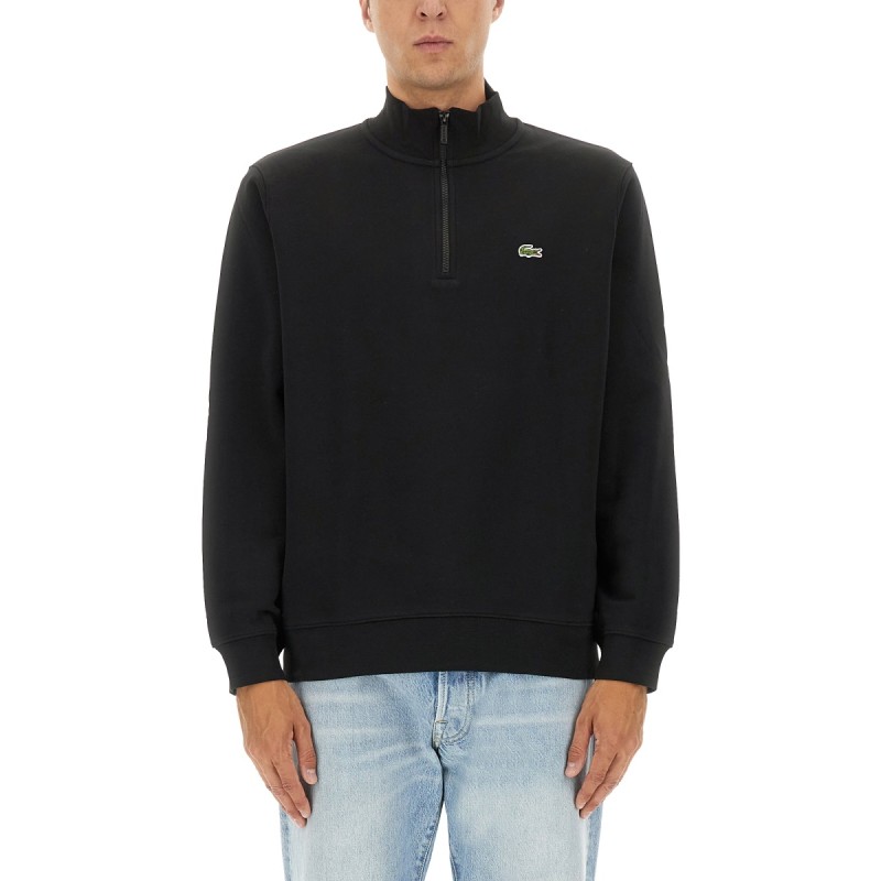 THREE-QUARTER ZIPPER SWEATSHIRT