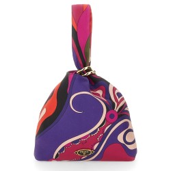 'EMILIO' SILK CLUTCH BAG WITH ORCHID PRINT