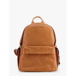 Travel leather backpack