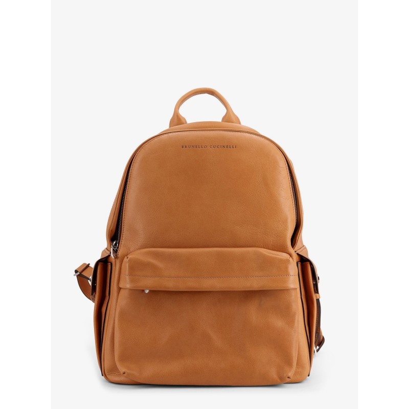 Travel leather backpack