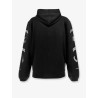 Cotton hooded sweatshirt with distressed effect