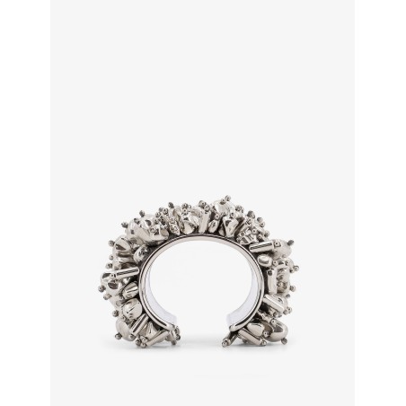 Brass bracelet with jewel embellishments