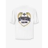 Cotton T-shirt with distressed effect