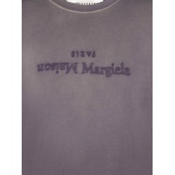 Cotton T-shirt with rewashed effect