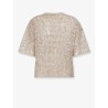 Dazzling mohair, silk and linen sweater
