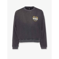 Cotton sweatshirt with distressed effect