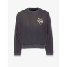 Cotton sweatshirt with distressed effect