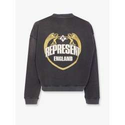 Cotton sweatshirt with distressed effect