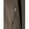 Denim jacket with distressed effect