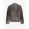 Reversible wool sweater with destroyed effect