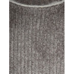 Reversible wool sweater with destroyed effect