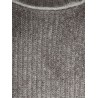 Reversible wool sweater with destroyed effect