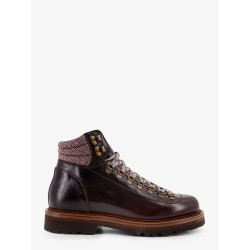 Mountain Boot leather ankle boots with wool and cashmere insert