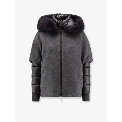 Pegaso-Cwr sleeveless wool and cashmere coat