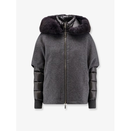 Pegaso-Cwr sleeveless wool and cashmere coat