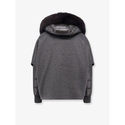 Pegaso-Cwr sleeveless wool and cashmere coat