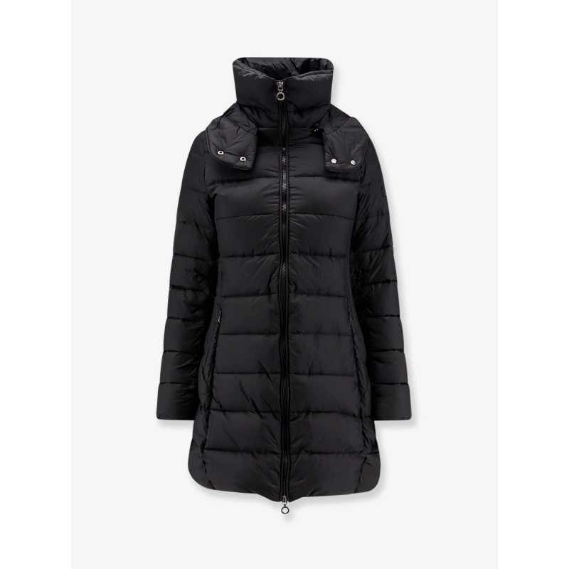 Long nylon down jacket
