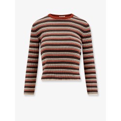 Striped stretch wool sweater