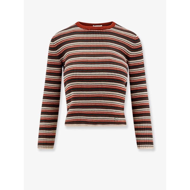 Striped stretch wool sweater