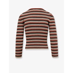 Striped stretch wool sweater