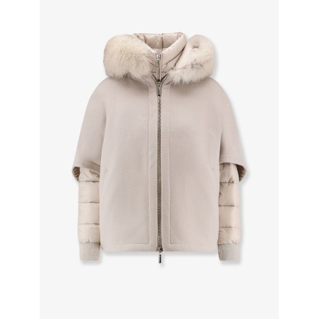 Pegaso-Cwr sleeveless wool and cashmere coat