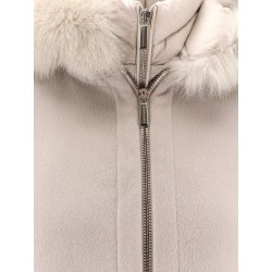 Pegaso-Cwr sleeveless wool and cashmere coat