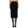 VELVET CROSSOVER MIDI SKIRT