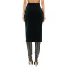 VELVET CROSSOVER MIDI SKIRT