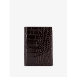 Crocodile-print leather wallet