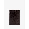Crocodile-print leather wallet