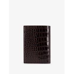 Crocodile-print leather wallet