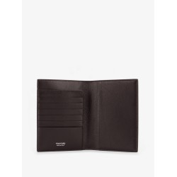 Crocodile-print leather wallet