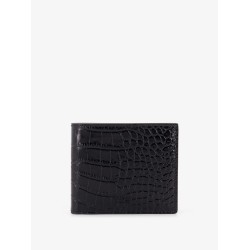 Crocodile-print leather wallet