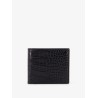 Crocodile-print leather wallet