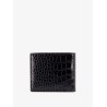 Crocodile-print leather wallet