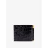 Crocodile-print leather wallet