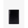 Crocodile-print leather wallet