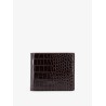 Crocodile-print leather wallet