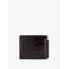 Crocodile-print leather wallet