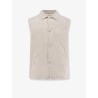 Suede sleeveless jacket with padding