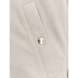 Suede sleeveless jacket with padding